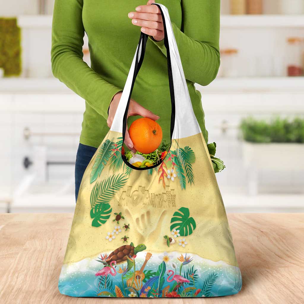 Hawaiian Alohawaii Grocery Bag Tropical Plants and Animals on The Beach LT03 - Polynesian Pride