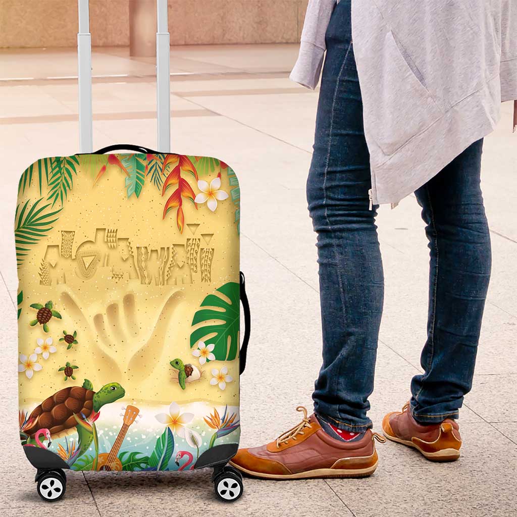 Hawaiian Alohawaii Luggage Cover Tropical Plants and Animals on The Beach LT03 Multicolor - Polynesian Pride