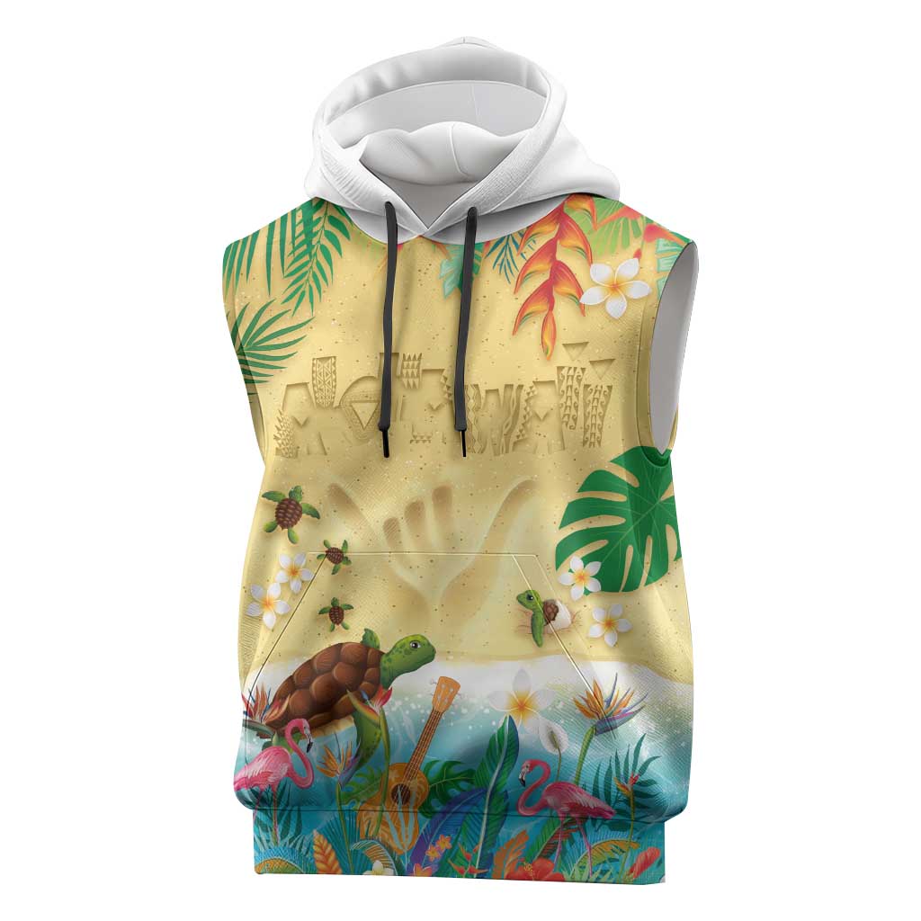Hawaiian Alohawaii Sleeveless Hoodie Tropical Plants and Animals on The Beach LT03 Multicolor - Polynesian Pride