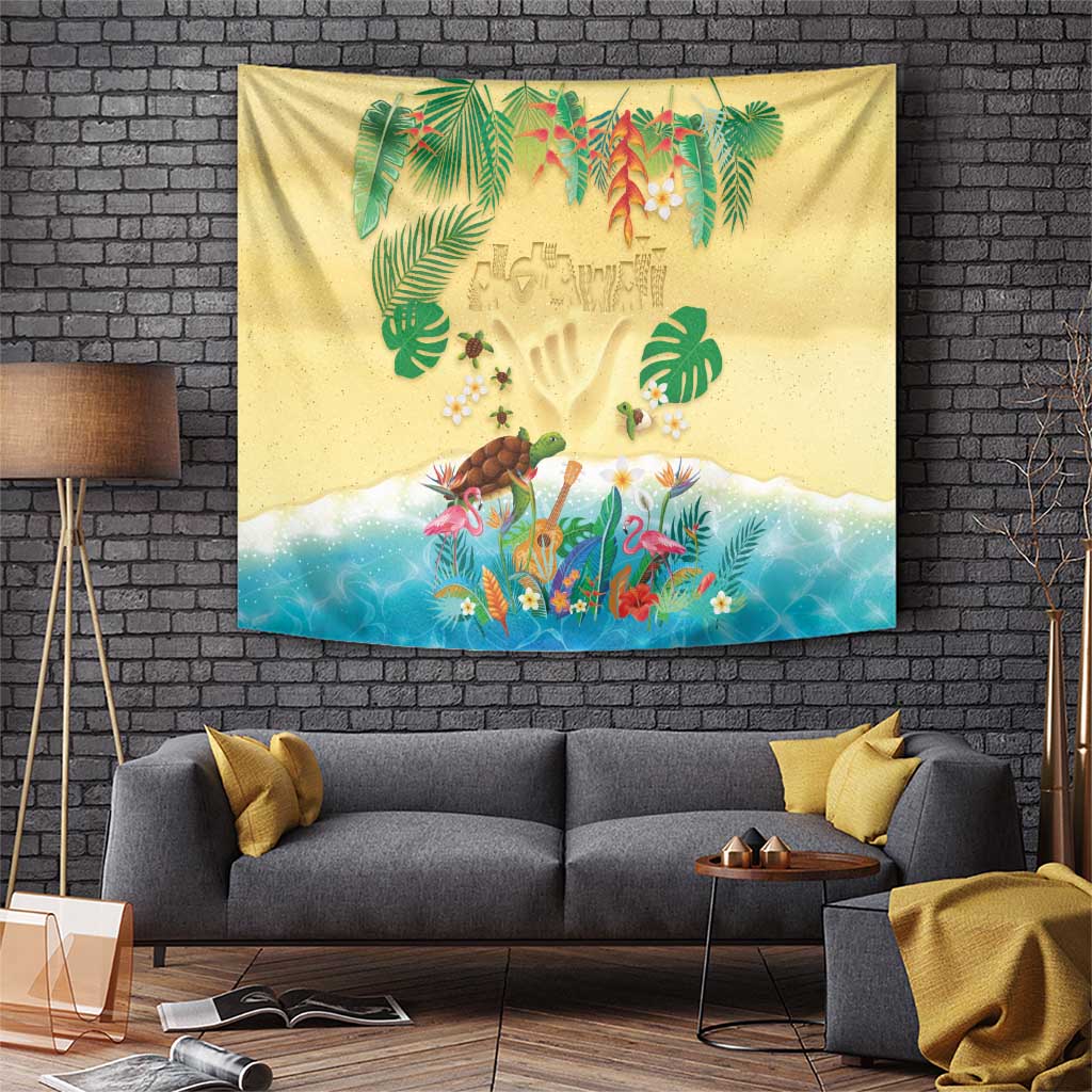 Hawaiian Alohawaii Tapestry Tropical Plants and Animals on The Beach LT03 Multicolor - Polynesian Pride
