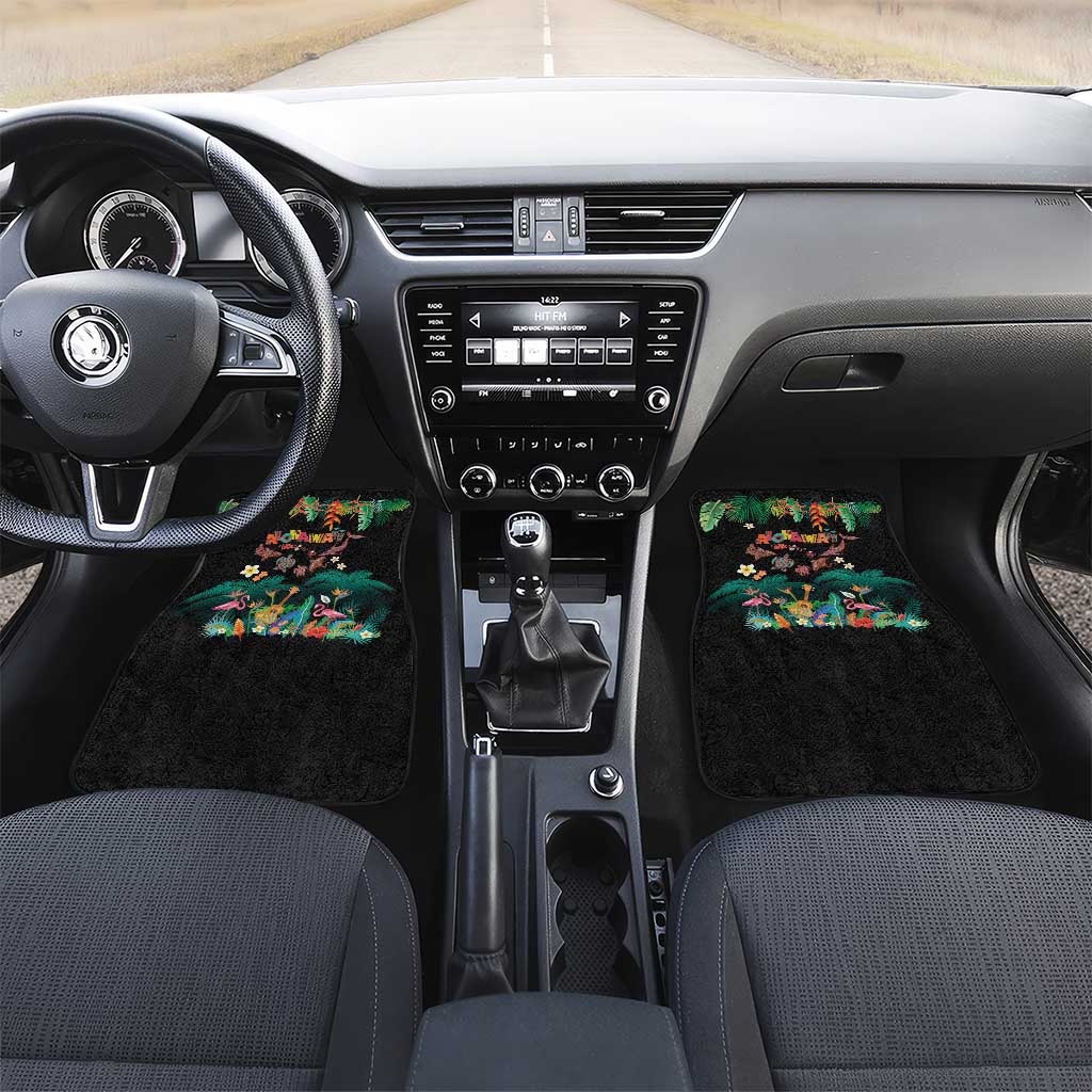 Hawaiian Alohawaii Car Mats Tribal Sea Animals Tattoo and Tropical Plants - Polynesian Pride