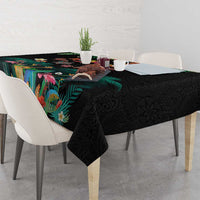 Hawaiian Alohawaii Tablecloth Tribal Sea Animals Tattoo and Tropical Plants - Polynesian Pride