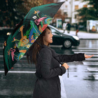 Hawaiian Alohawaii Umbrella Tribal Sea Animals Tattoo and Tropical Plants - Polynesian Pride