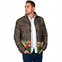 Hawaiian Hula Costume Padded Jacket Tribal Tattoo and Tropical Plants Skirt - Polynesian Pride