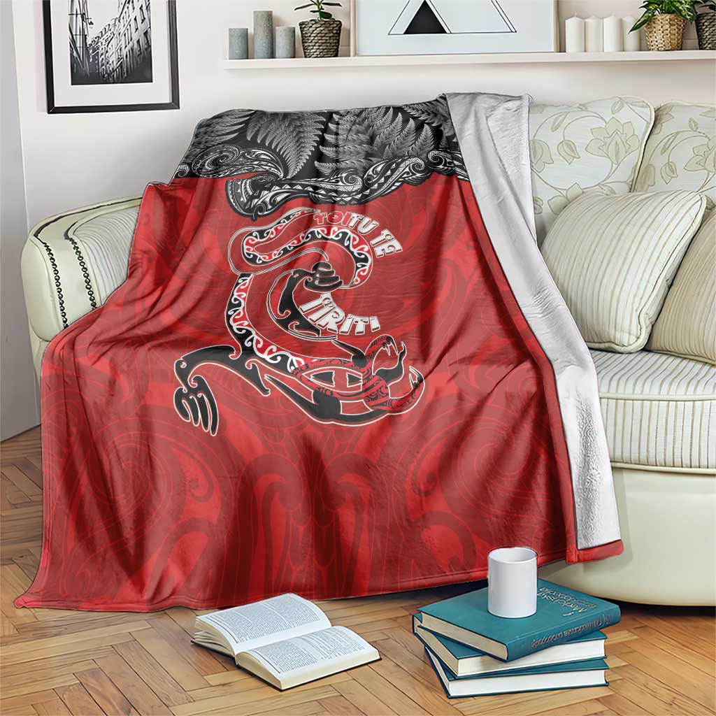 Aotearoa Toitu Te Tiriti Blanket Taniwha Tribal Motifs