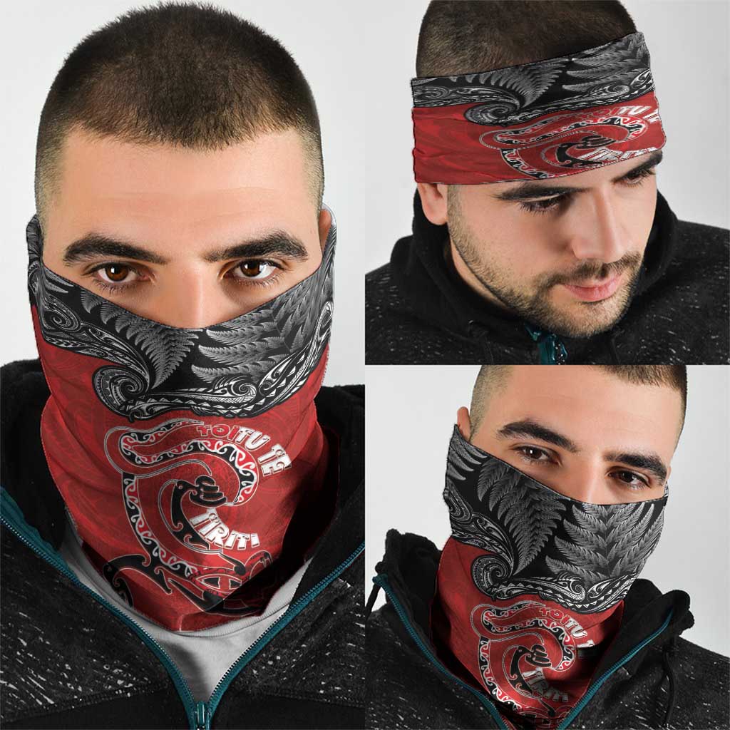 Aotearoa Toitu Te Tiriti Neck Gaiter Taniwha Tribal Motifs