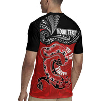 Personalised Aotearoa Toitu Te Tiriti Rugby Jersey Taniwha Tribal Motifs
