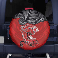 Aotearoa Toitu Te Tiriti Spare Tire Cover Taniwha Tribal Motifs