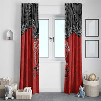 Aotearoa Toitu Te Tiriti Window Curtain Taniwha Tribal Motifs