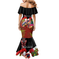Aotearoa Toitu Te Tiriti Family Matching Mermaid Dress and Hawaiian Shirt Waitangi-Honour The Treaty NZ Tuatara and Plants LT03 - Polynesian Pride