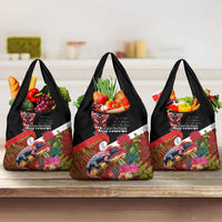Aotearoa Toitu Te Tiriti Grocery Bag Waitangi-Honour The Treaty NZ Tuatara and Plants