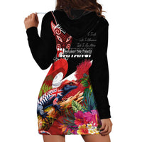 Aotearoa Toitu Te Tiriti Hoodie Dress Waitangi-Honour The Treaty NZ Tuatara and Plants LT03 - Polynesian Pride