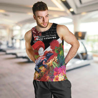 Aotearoa Toitu Te Tiriti Men Tank Top Waitangi-Honour The Treaty NZ Tuatara and Plants