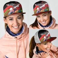 Aotearoa Toitu Te Tiriti Mesh Trucker Cap Waitangi-Honour The Treaty NZ Tuatara and Plants