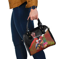 Aotearoa Toitu Te Tiriti Shoulder Handbag Waitangi-Honour The Treaty NZ Tuatara and Plants