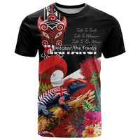 Aotearoa Toitu Te Tiriti T Shirt Waitangi-Honour The Treaty NZ Tuatara and Plants
