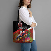 Aotearoa Toitu Te Tiriti Tote Bag Waitangi-Honour The Treaty NZ Tuatara and Plants LT03 - Polynesian Pride