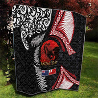 Tonga and New Zealand ANZAC Day Quilt Gallipoli Lest We Forget Ngatu Art Tribal and Maori Tattoo with Fern LT03 - Polynesian Pride