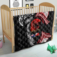Tonga and New Zealand ANZAC Day Quilt Gallipoli Lest We Forget Ngatu Art Tribal and Maori Tattoo with Fern LT03 - Polynesian Pride