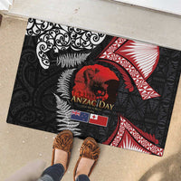 Tonga and New Zealand ANZAC Day Rubber Doormat Gallipoli Lest We Forget Ngatu Art Tribal and Maori Tattoo with Fern LT03 - Polynesian Pride