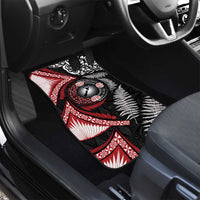 Tonga and New Zealand Together Car Mats Ngatu Art Tribal Maori Tattoo and Silver Fern LT03 - Polynesian Pride