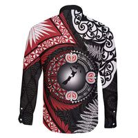 Tonga and New Zealand Together Family Matching Summer Maxi Dress and Hawaiian Shirt Ngatu Art Tribal Maori Tattoo and Silver Fern LT03 - Polynesian Pride