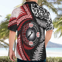 Tonga and New Zealand Together Hawaiian Shirt Ngatu Art Tribal Maori Tattoo and Silver Fern LT03 - Polynesian Pride