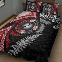 Tonga and New Zealand Together Quilt Bed Set Ngatu Art Tribal Maori Tattoo and Silver Fern LT03 - Polynesian Pride