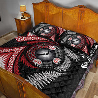 Tonga and New Zealand Together Quilt Bed Set Ngatu Art Tribal Maori Tattoo and Silver Fern LT03 - Polynesian Pride