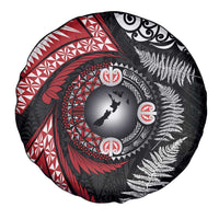 Tonga and New Zealand Together Spare Tire Cover Ngatu Art Tribal Maori Tattoo and Silver Fern LT03 - Polynesian Pride