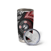 Tonga and New Zealand Together Tumbler Cup Ngatu Art Tribal-Maori Tattoo and Silver Fern