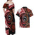 Tonga and Australia Together Couples Matching Off Shoulder Maxi Dress and Hawaiian Shirt Ngatu Art Tribal Aboriginal Tattoo Pattern