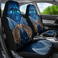 New Zealand Maori Matariki Car Seat Cover Hongi Kiwi Bird and Silver Fern LT03 - Polynesian Pride