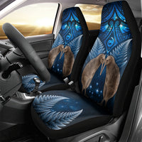 New Zealand Maori Matariki Car Seat Cover Hongi Kiwi Bird and Silver Fern LT03 - Polynesian Pride