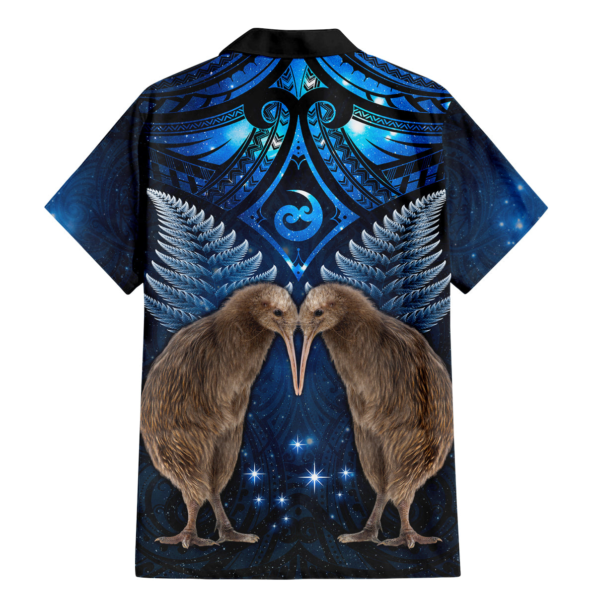 New Zealand Maori Matariki Family Matching Mermaid Dress and Hawaiian Shirt Hongi Kiwi Bird and Silver Fern LT03 - Polynesian Pride
