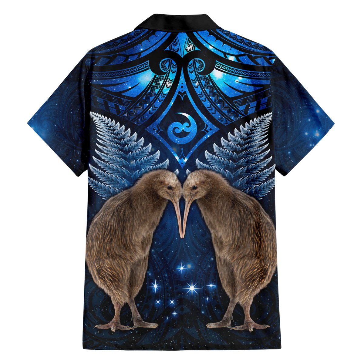 New Zealand Maori Matariki Hawaiian Shirt Hongi Kiwi Bird and Silver Fern LT03 - Polynesian Pride