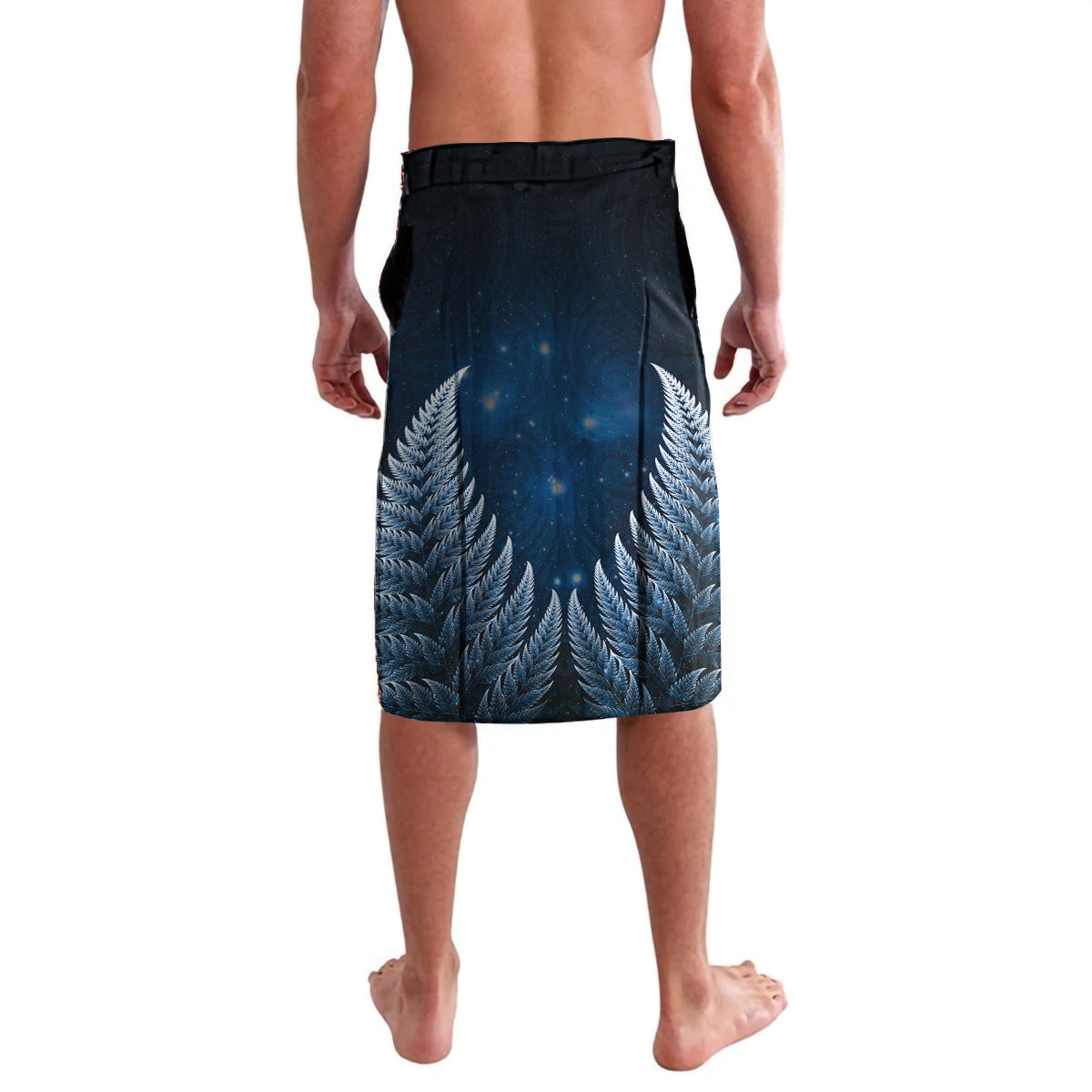 New Zealand Maori Matariki Lavalava Hongi Kiwi Bird and Silver Fern LT03