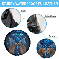 New Zealand Maori Matariki Spare Tire Cover Hongi Kiwi Bird and Silver Fern LT03 - Polynesian Pride