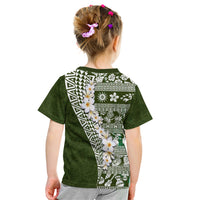 Hawaii Plumeria Tribal Vintage Kid T Shirt Special Green
