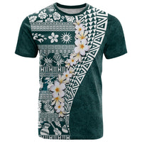 Hawaii Plumeria Tribal Vintage T Shirt Special Turquoise LT03 Turquoise - Polynesian Pride