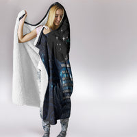New Zealand Tui Bird Hooded Blanket Matariki Poetry Pattern Galaxy Style LT03 - Polynesian Pride