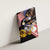 United States and American Samoa Together Canvas Wall Art Bald Eagle and Polynesian Traditional Culture with Plumeria