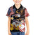 United States and American Samoa Together Family Matching Puletasi and Hawaiian Shirt Bald Eagle and Polynesian Traditional Culture with Plumeria