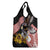 United States and American Samoa Together Grocery Bag Bald Eagle and Polynesian Traditional Culture with Plumeria