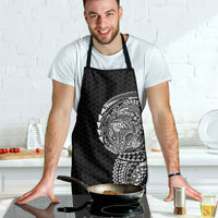 Hawaiian Traditional Tattoos Apron Kakau Tribal Tropical Plant Motif Black Color