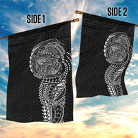 Hawaiian Traditional Tattoos Garden Flag Kakau Tribal Tropical Plant Motif Black Color LT03 - Polynesian Pride