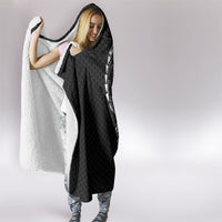 Hawaiian Traditional Tattoos Hooded Blanket Kakau Tribal Tropical Plant Motif Black Color LT03 - Polynesian Pride