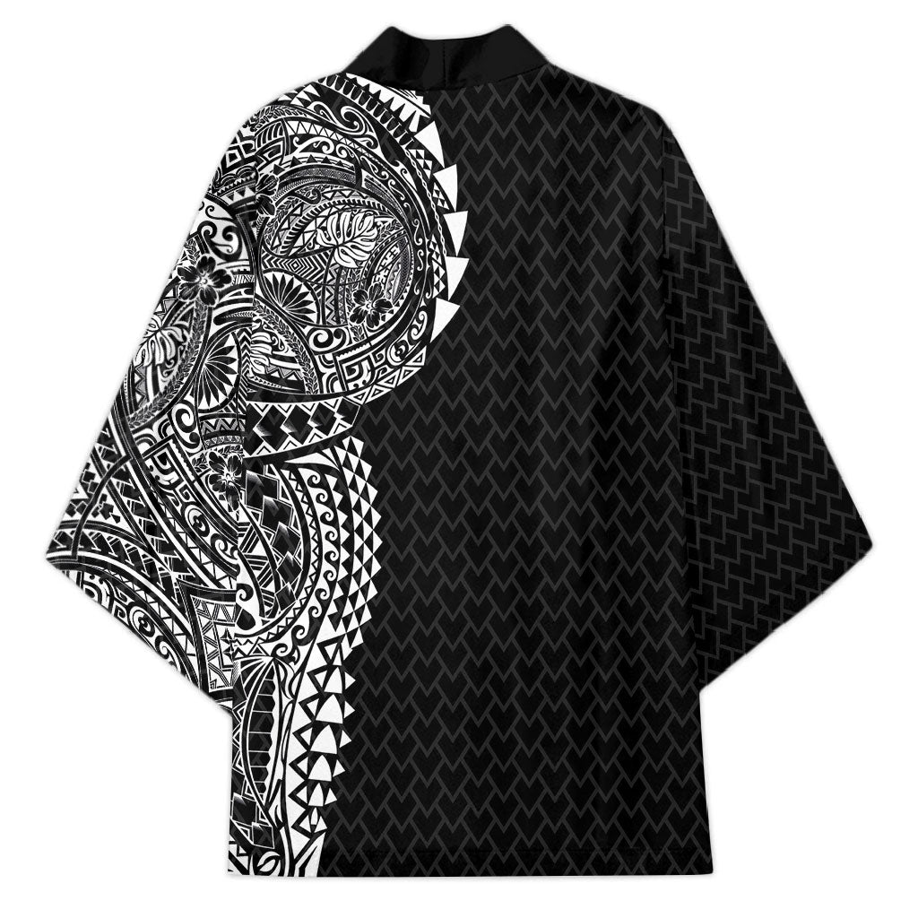 Hawaiian Traditional Tattoos Kimono Kakau Tribal Tropical Plant Motif Black Color LT03 - Polynesian Pride