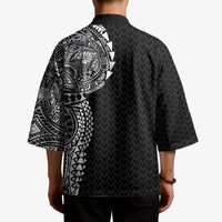 Hawaiian Traditional Tattoos Kimono Kakau Tribal Tropical Plant Motif Black Color LT03 - Polynesian Pride