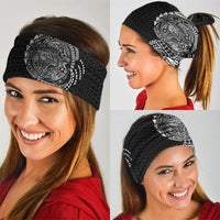 Hawaiian Traditional Tattoos Neck Gaiter Kakau Tribal Tropical Plant Motif Black Color